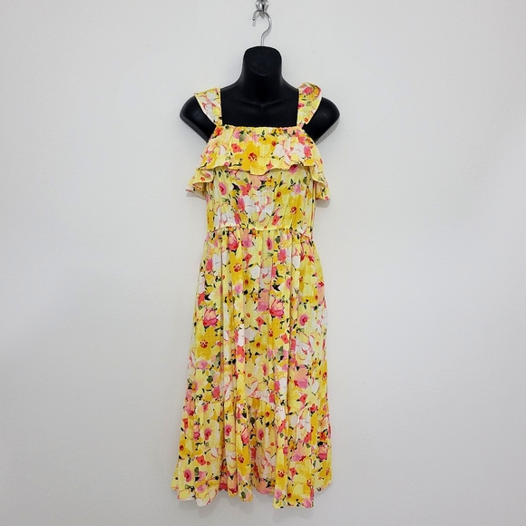 LC Lauren Conrad Dresses & Skirts - Lauren Conrad Floral Ruffle Summer Sundress Women's Small Easter